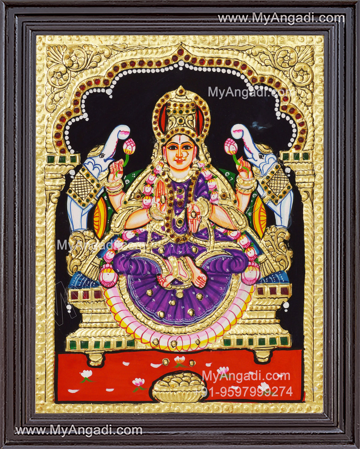 Gajalakshmi Tanjore Painting