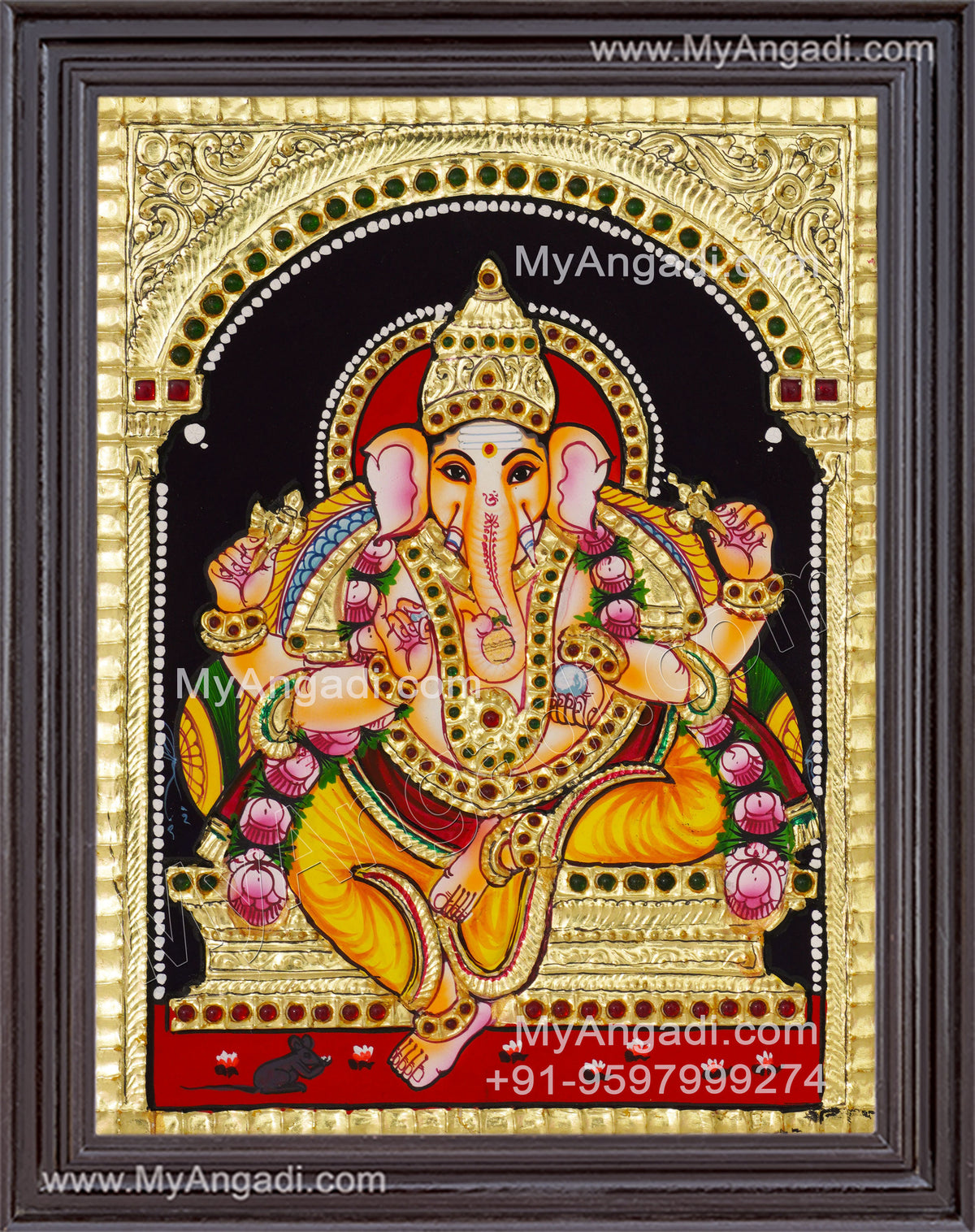 Ganesha Tanjore Painting, Ganesha Tanjore Painting