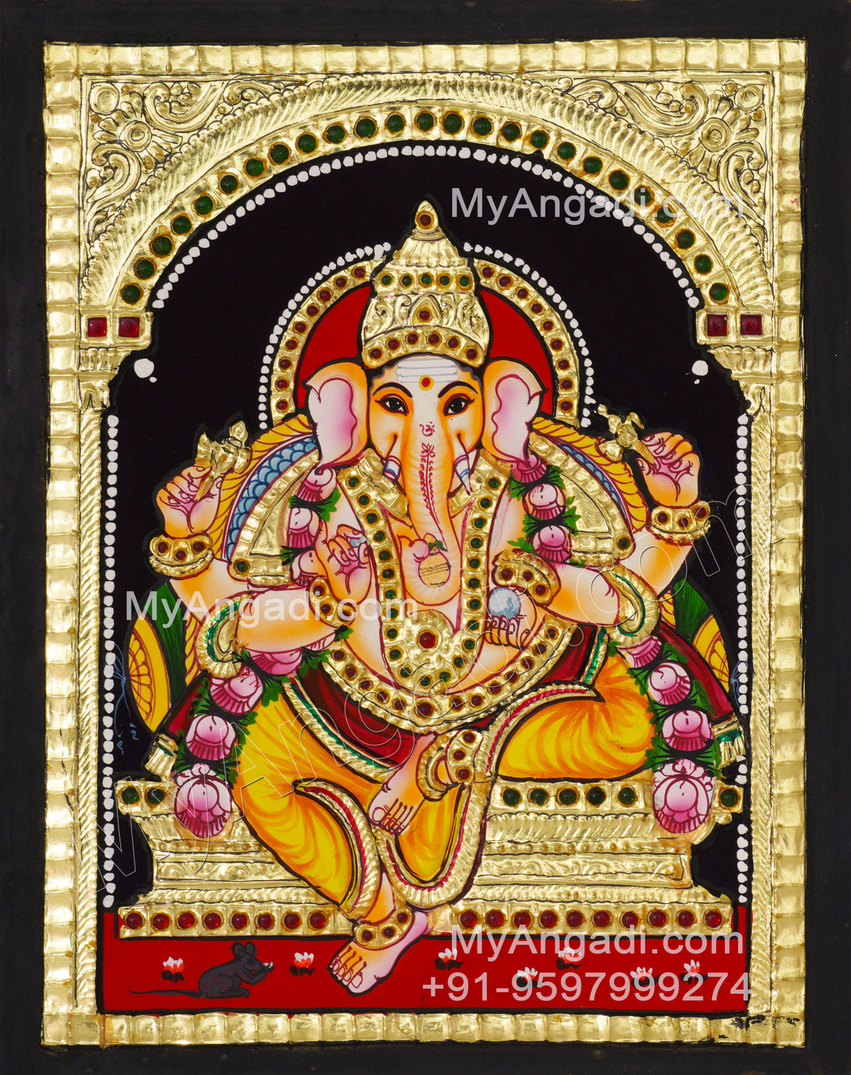 Ganesha Tanjore Painting, Ganesha Tanjore Painting