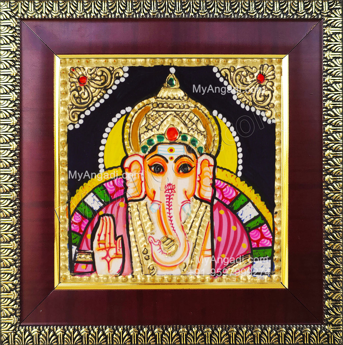 Small Ganesha Tanjore Painting