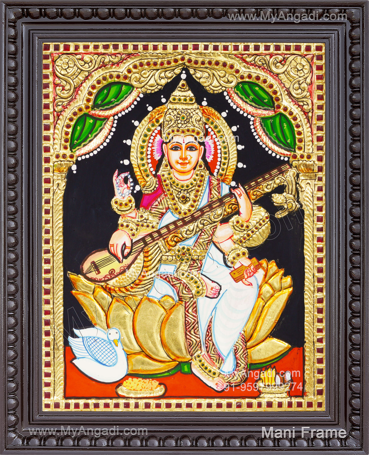 Saraswathi Tanjore Painting