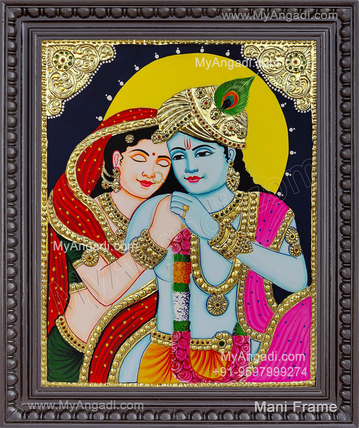 Radha Krishna Tanjore Painting