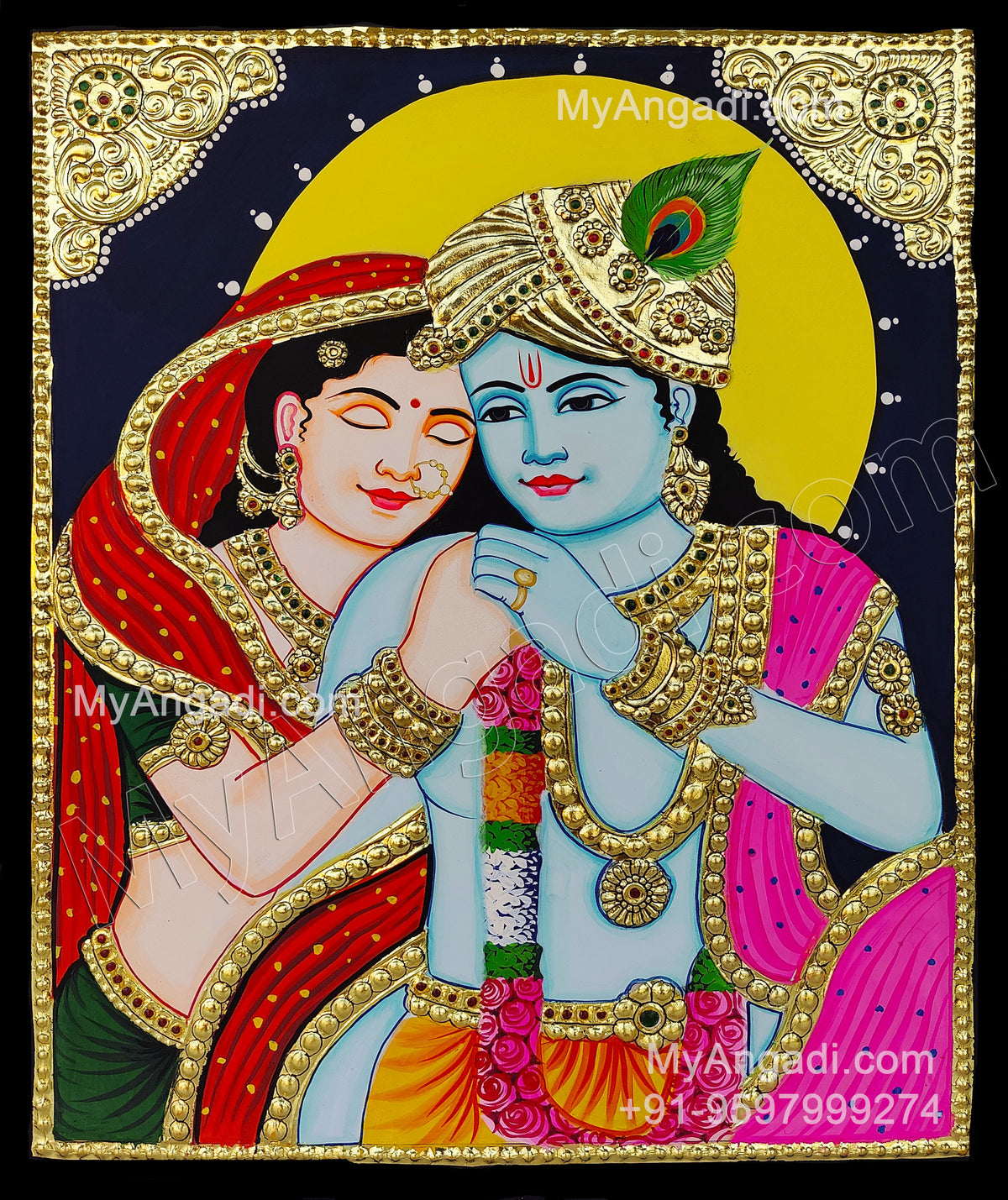 Radha Krishna Tanjore Painting