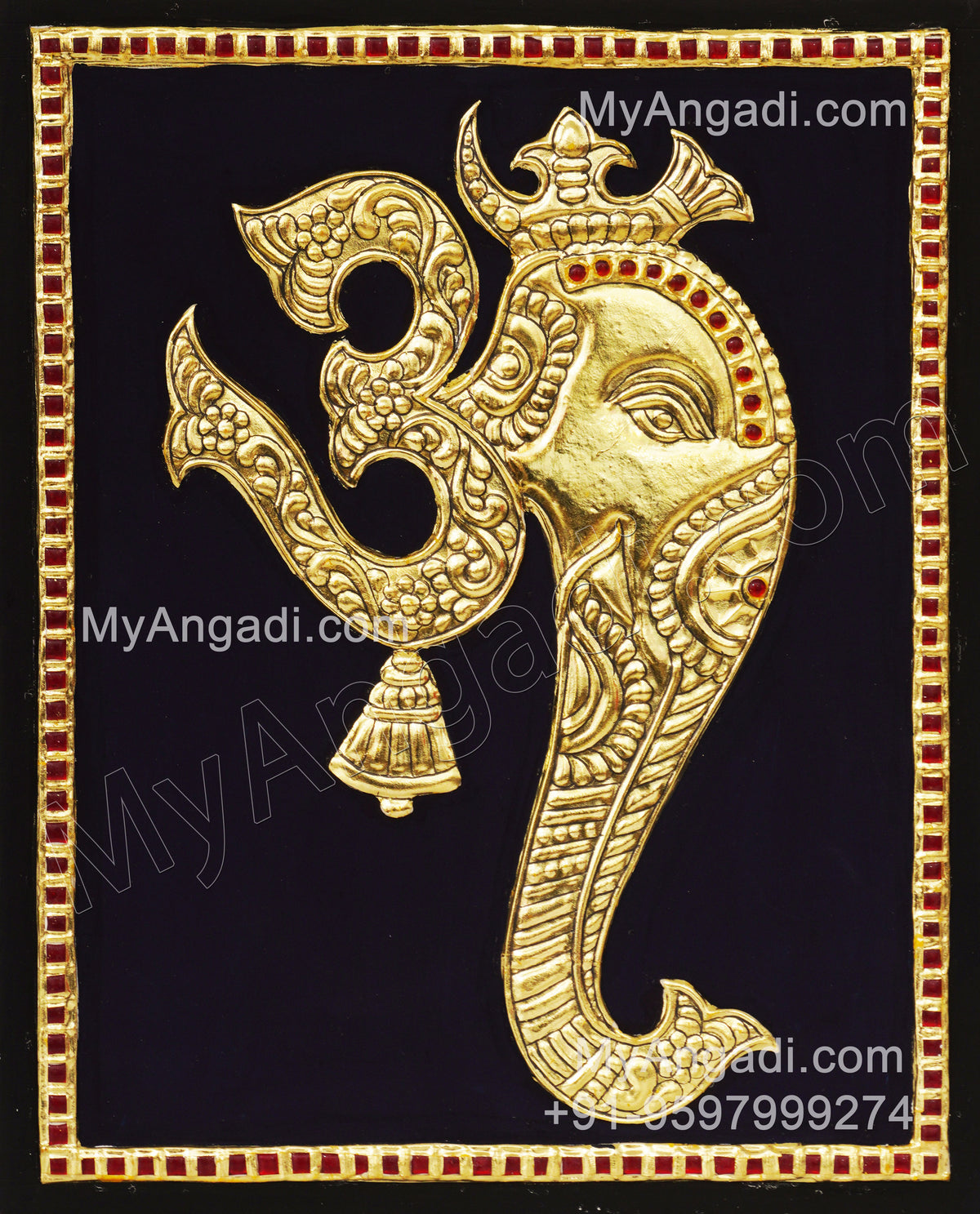 Om Ganesha Tanjore Painting