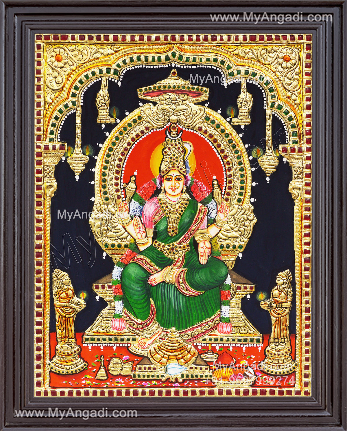 Kamatchi Amman Tanjore Painting