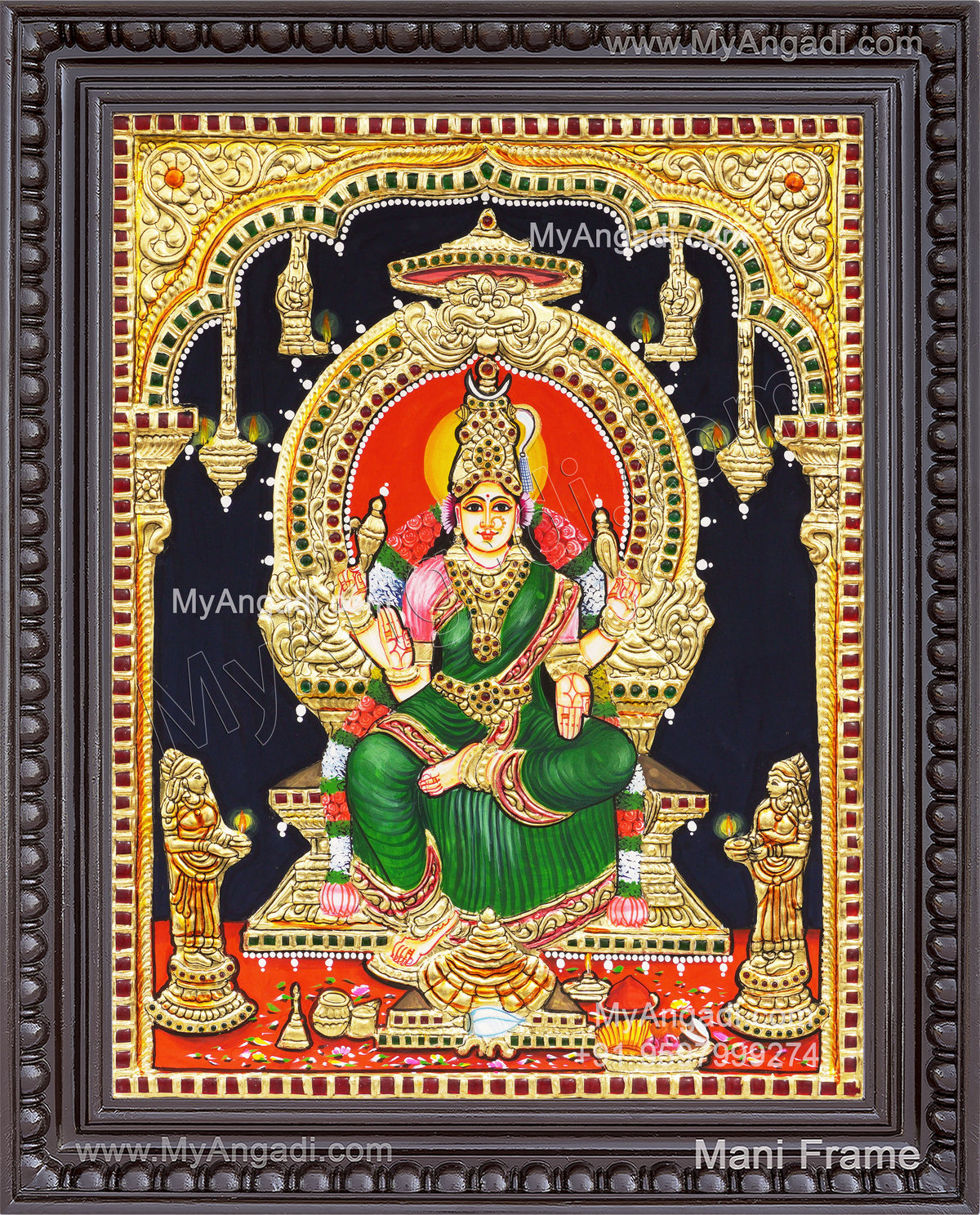 Kamatchi Amman Tanjore Painting