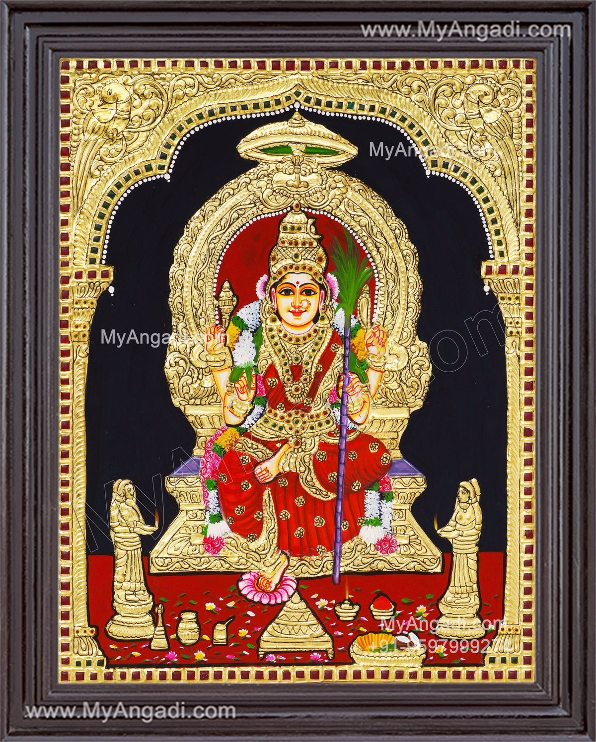 Kamatchi Amman Tanjore Painting