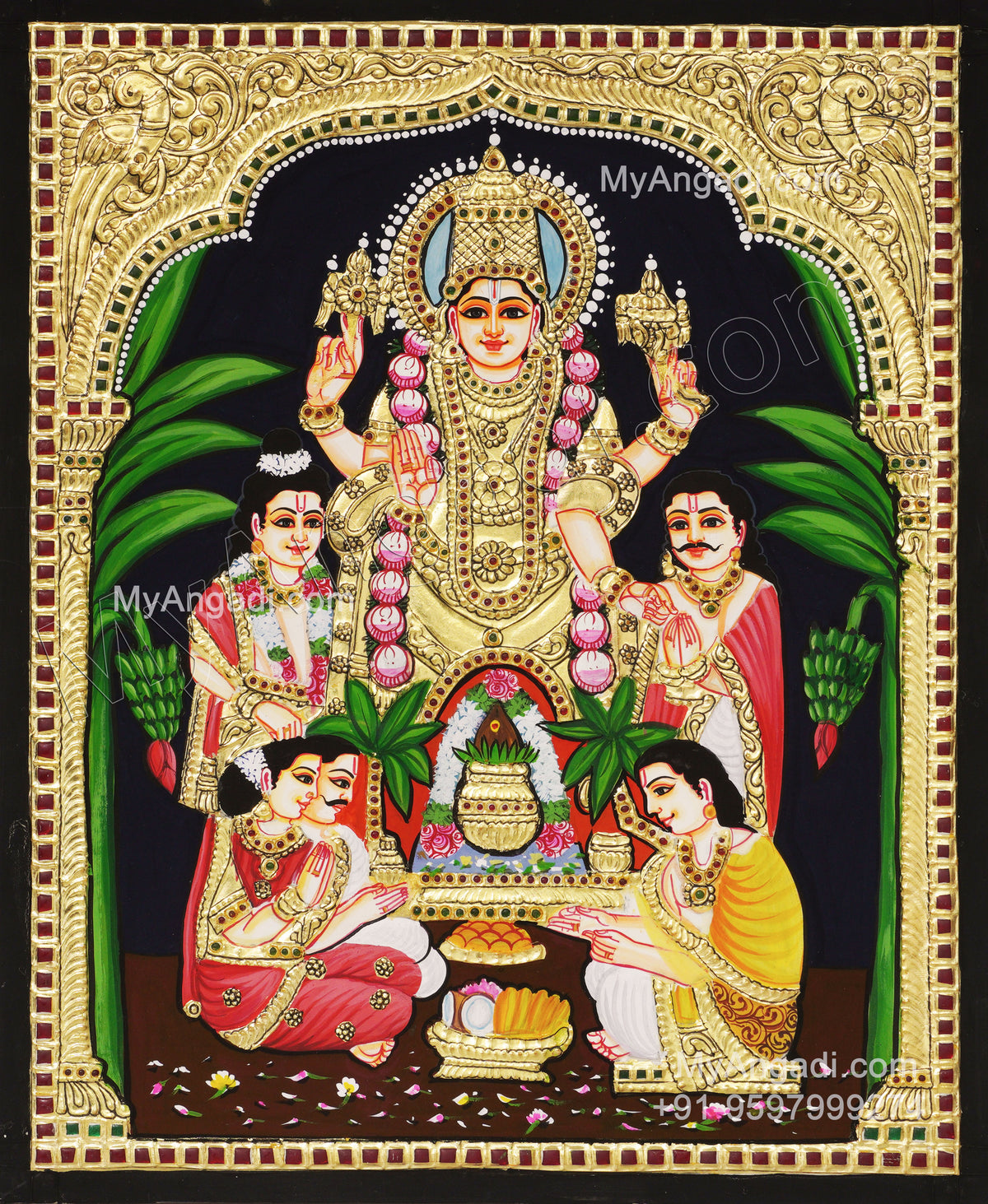Sathya Narayana Swami Tanjore Painting