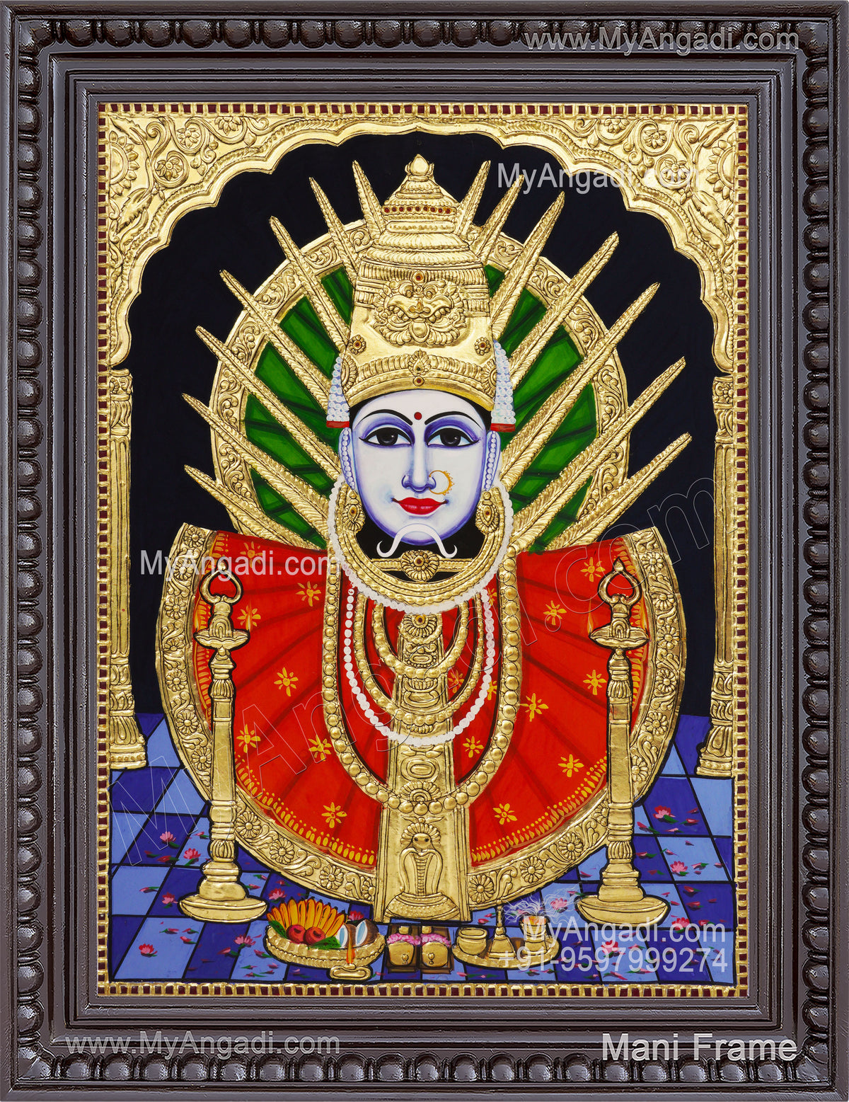 Yellama Devi – Renuka Devi Tanjore Painting