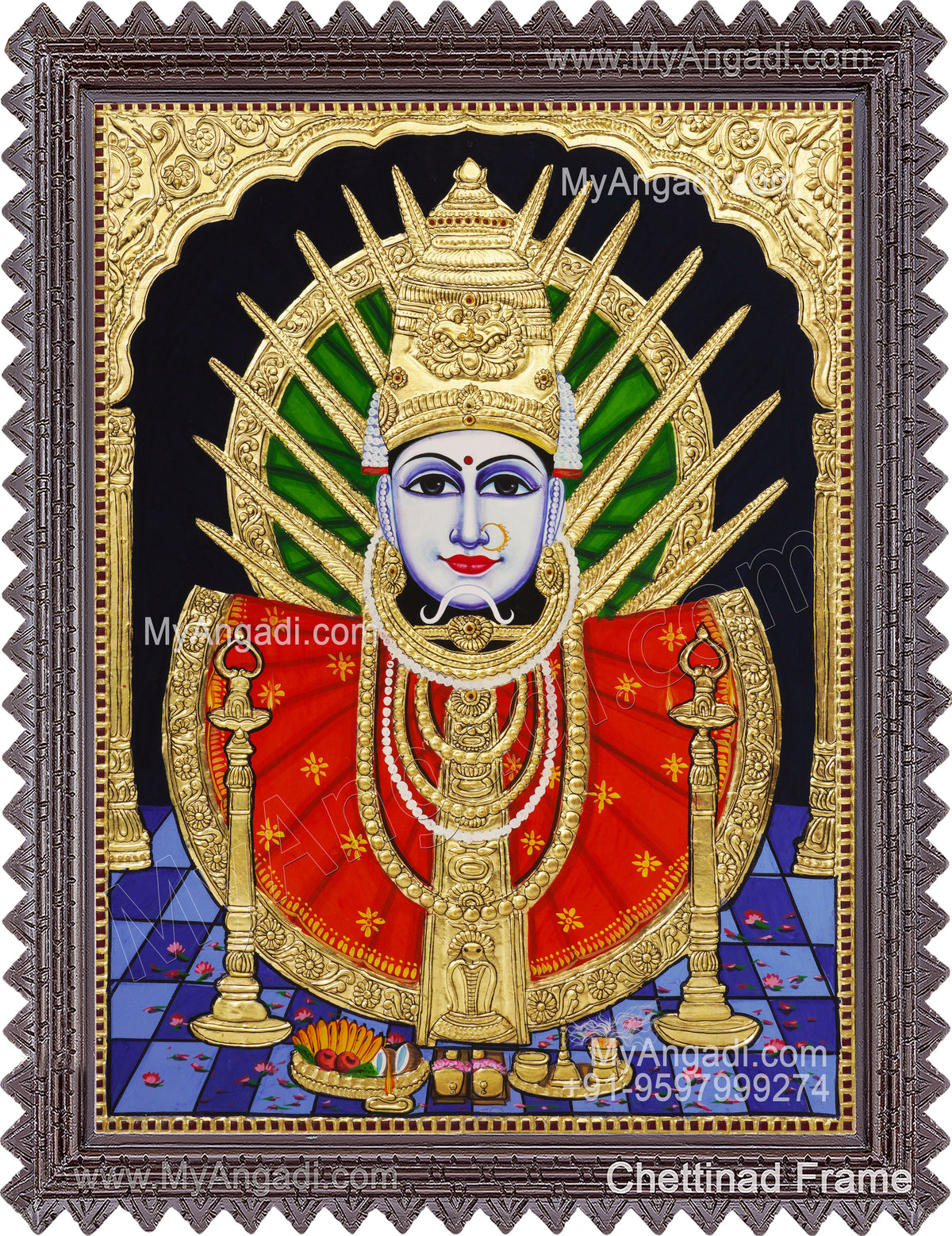 Yellama Devi – Renuka Devi Tanjore Painting