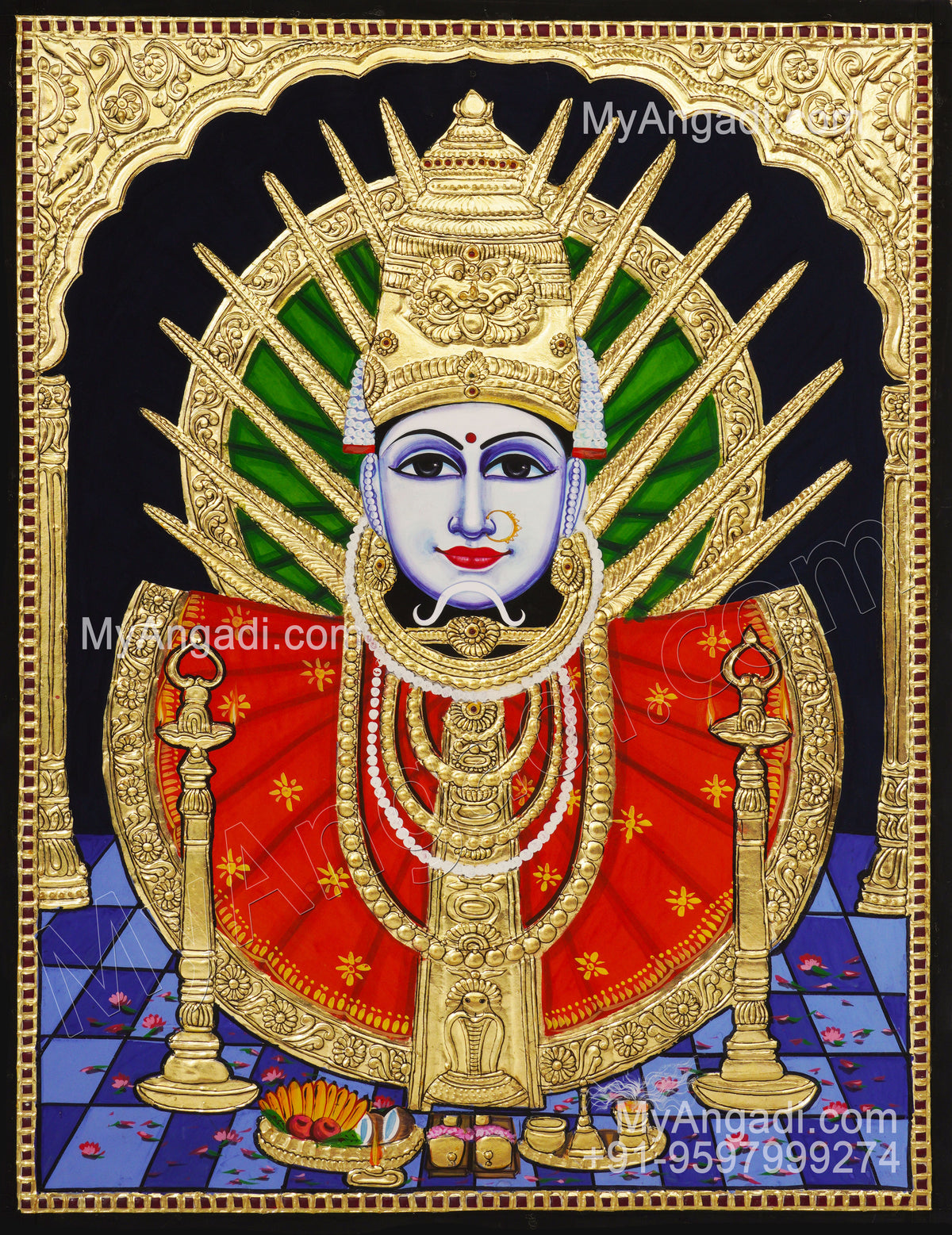 Yellama Devi – Renuka Devi Tanjore Painting