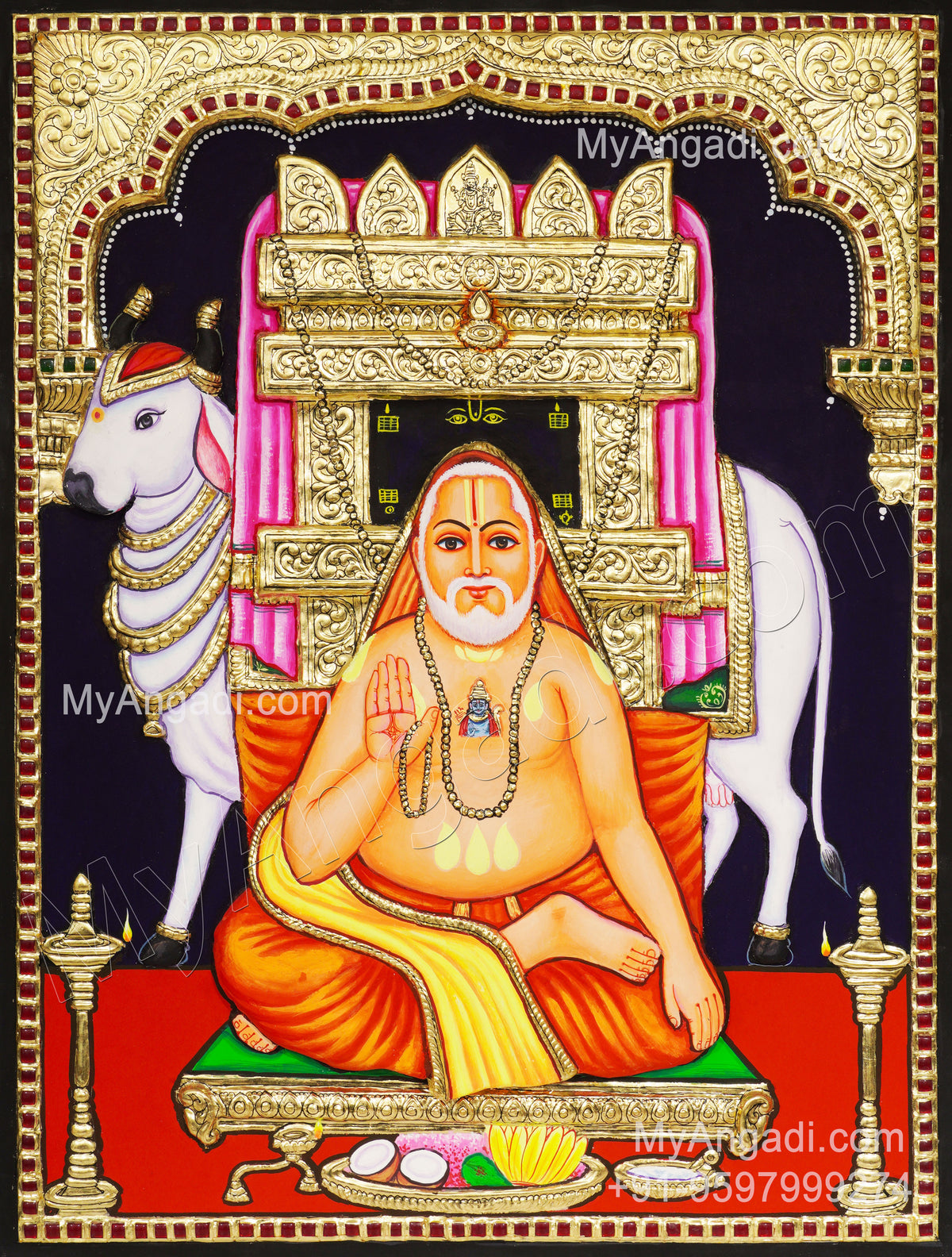 Ragavendra Tanjore Painting, Saint Tanjore Painting