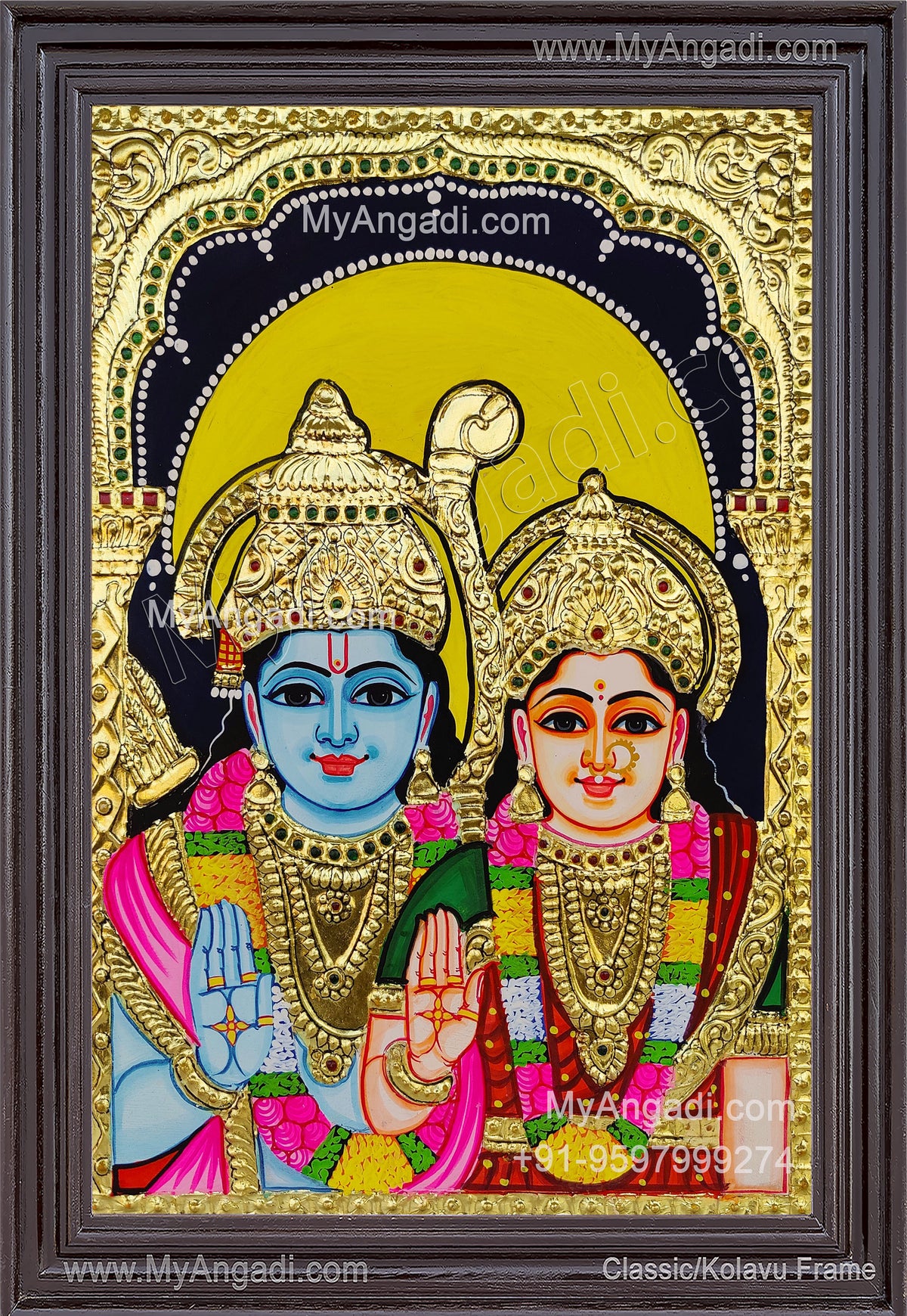 Ram Sita Tanjore Painting