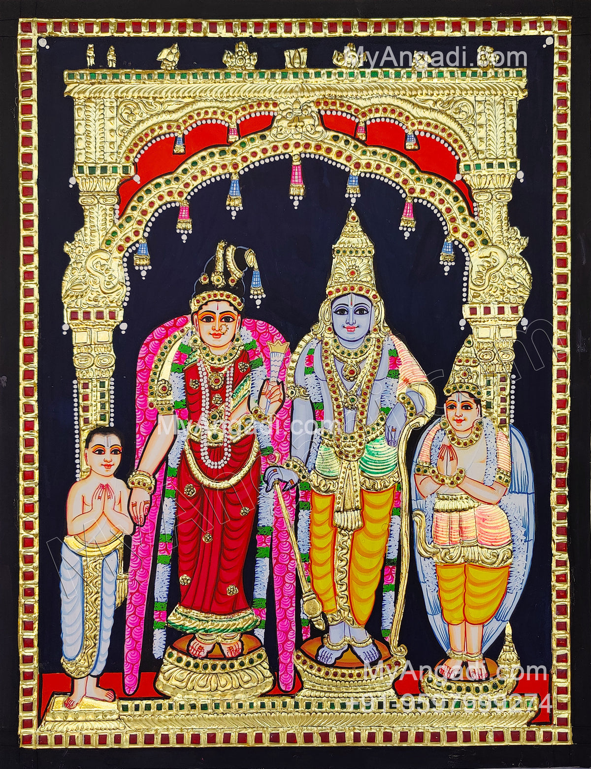 Andal Ranga Mannar Tanjore Painting