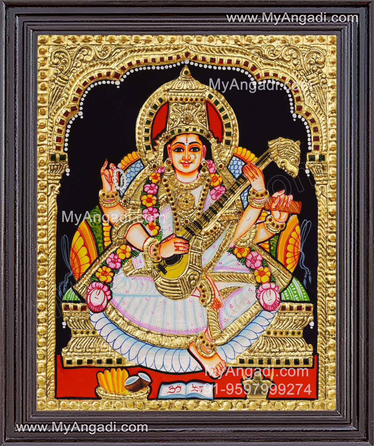 Saraswathi Tanjore Painting