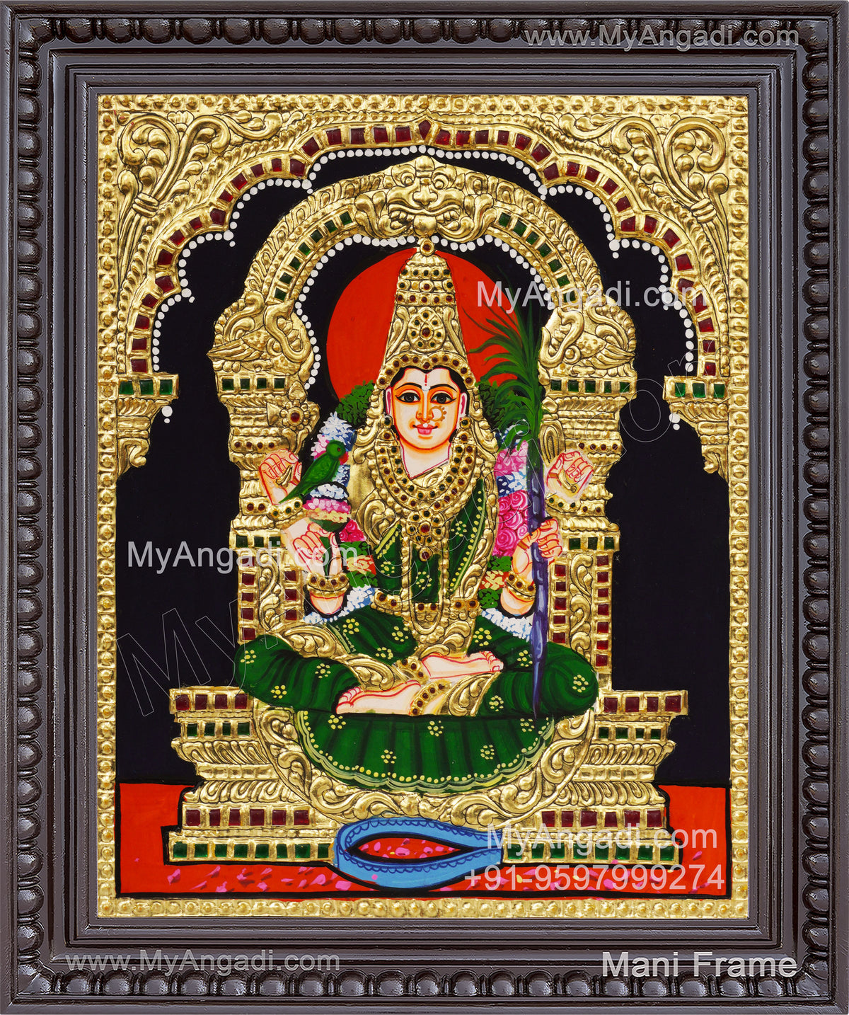 Kamatchi Amman Tanjore Painting