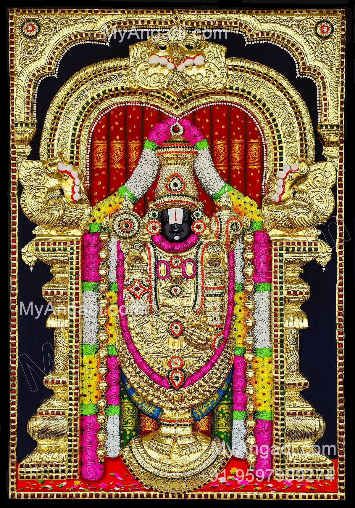 3D Balaji Tanjore Painting