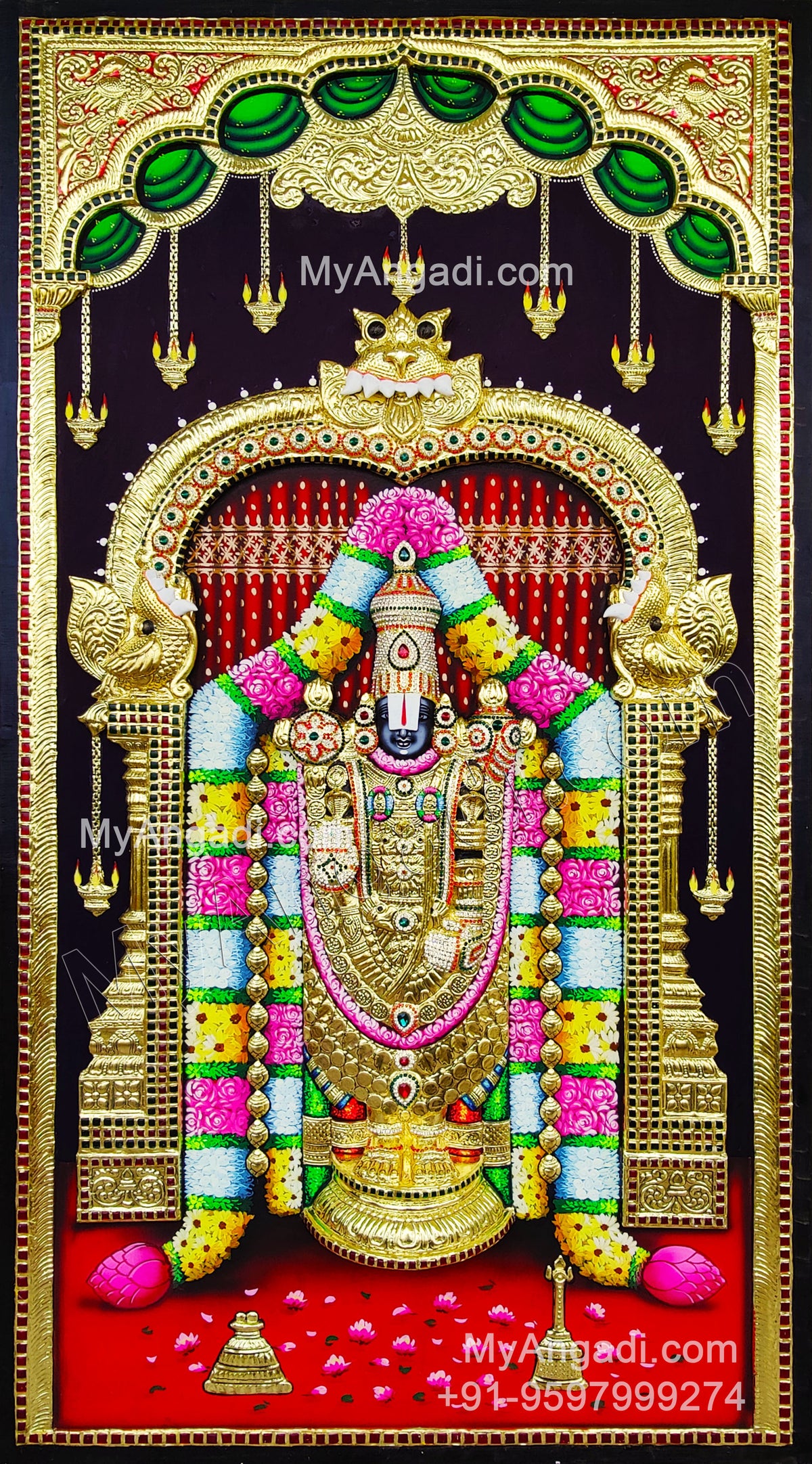 3D Balaji Tanjore Painting