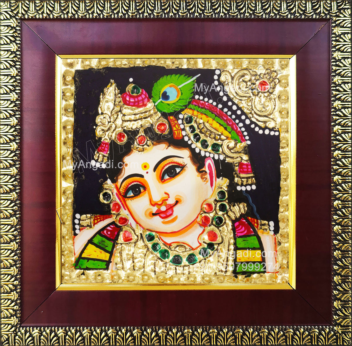 Small Krishna Tanjore Paintings