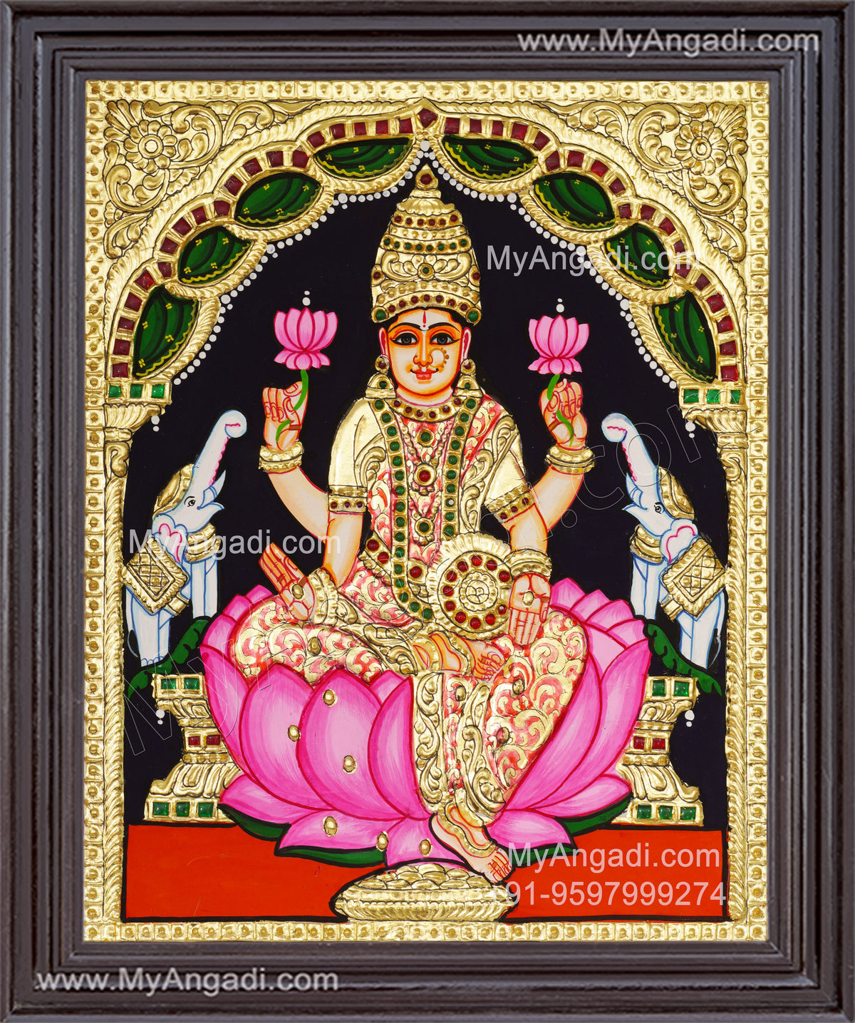 Gajalakshmi Tanjore Painting