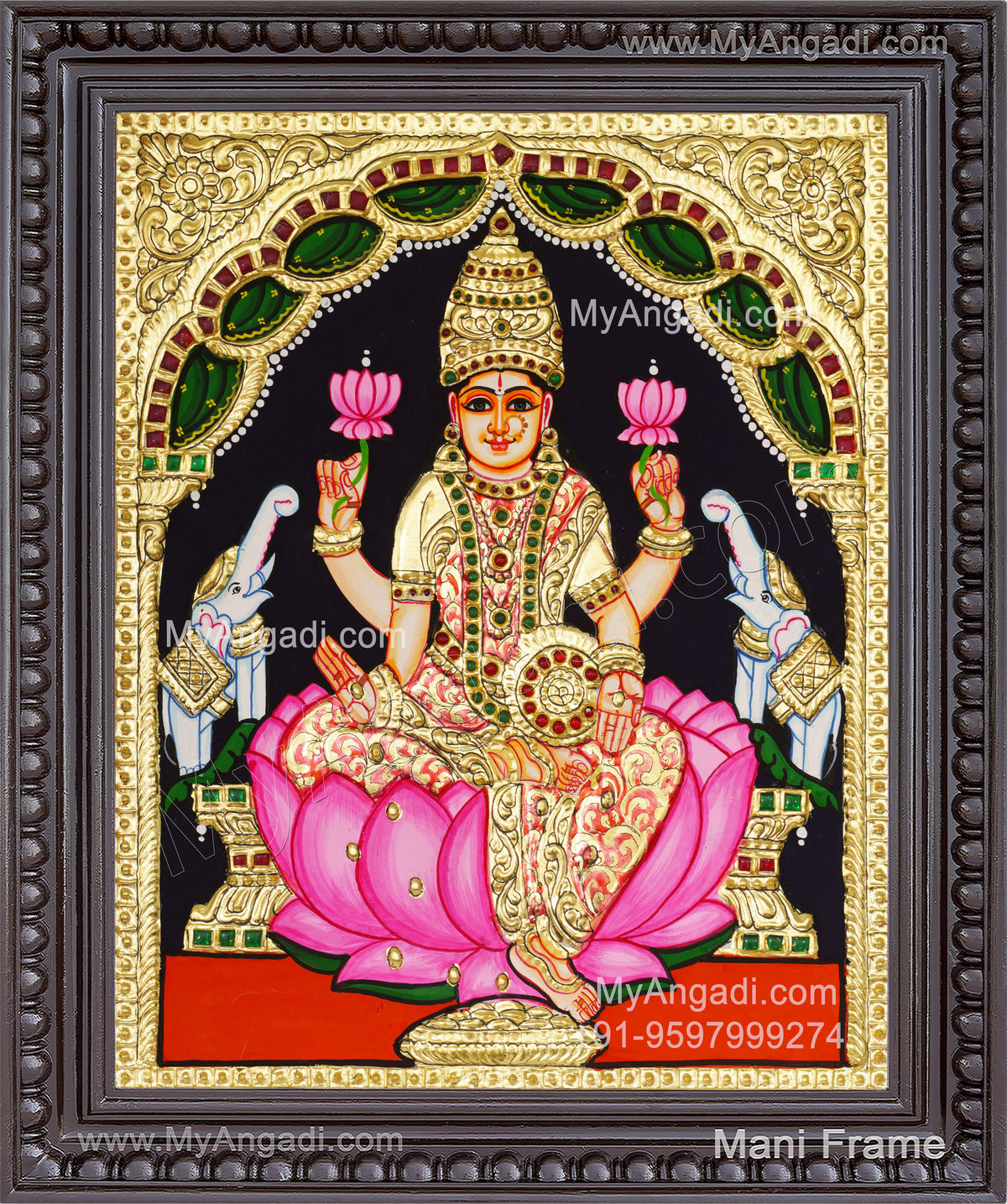 Gajalakshmi Tanjore Painting