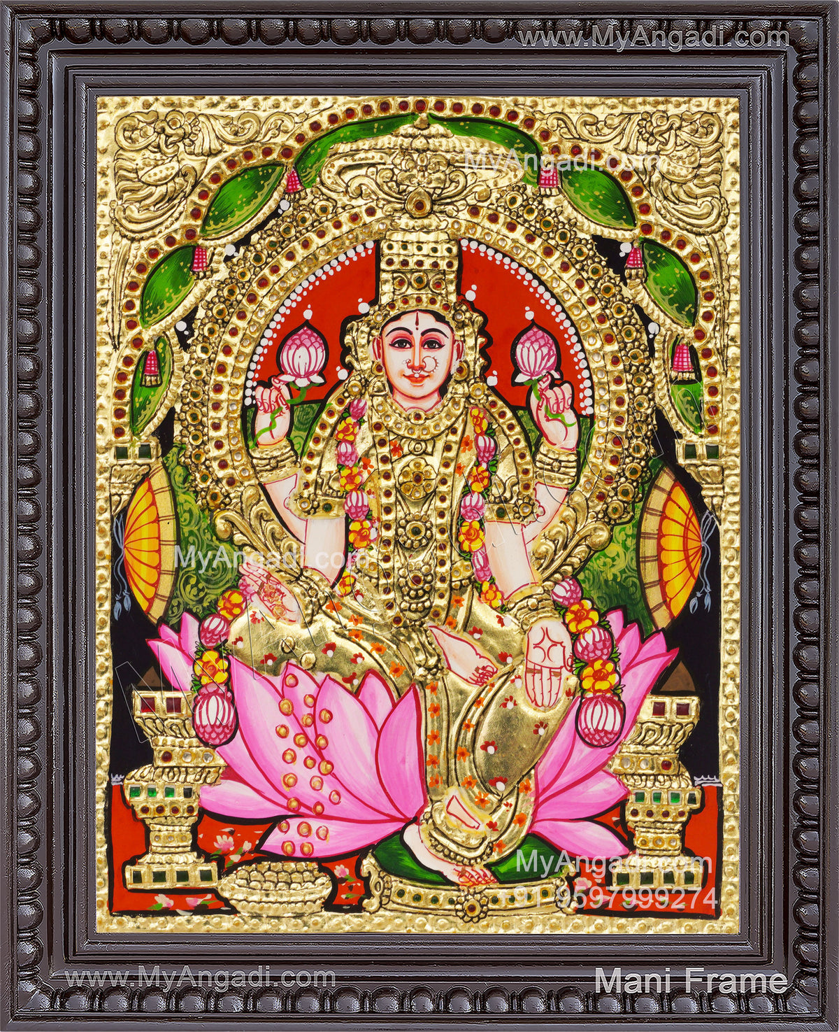 Iswarya Lakshmi Tanjore Painting