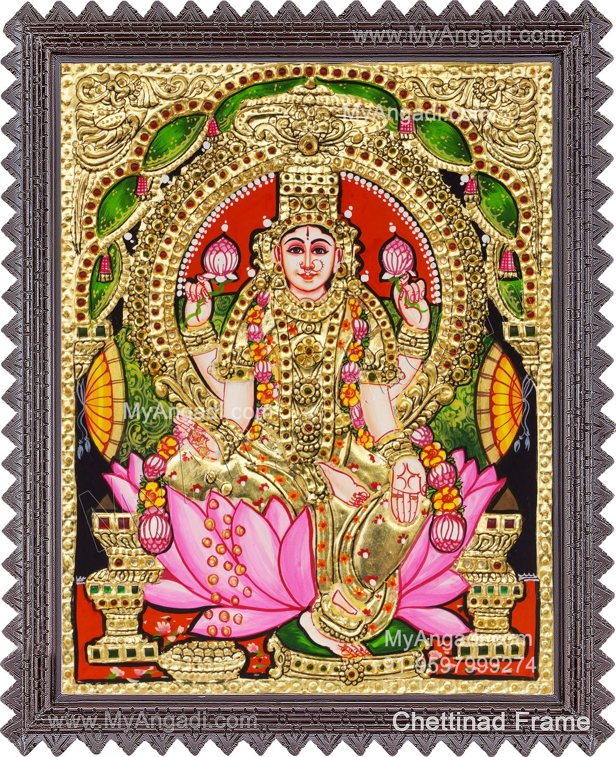 Iswarya Lakshmi Tanjore Painting