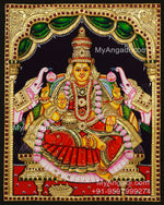 Gajalakshmi 3d Embossed Tanjore Painting