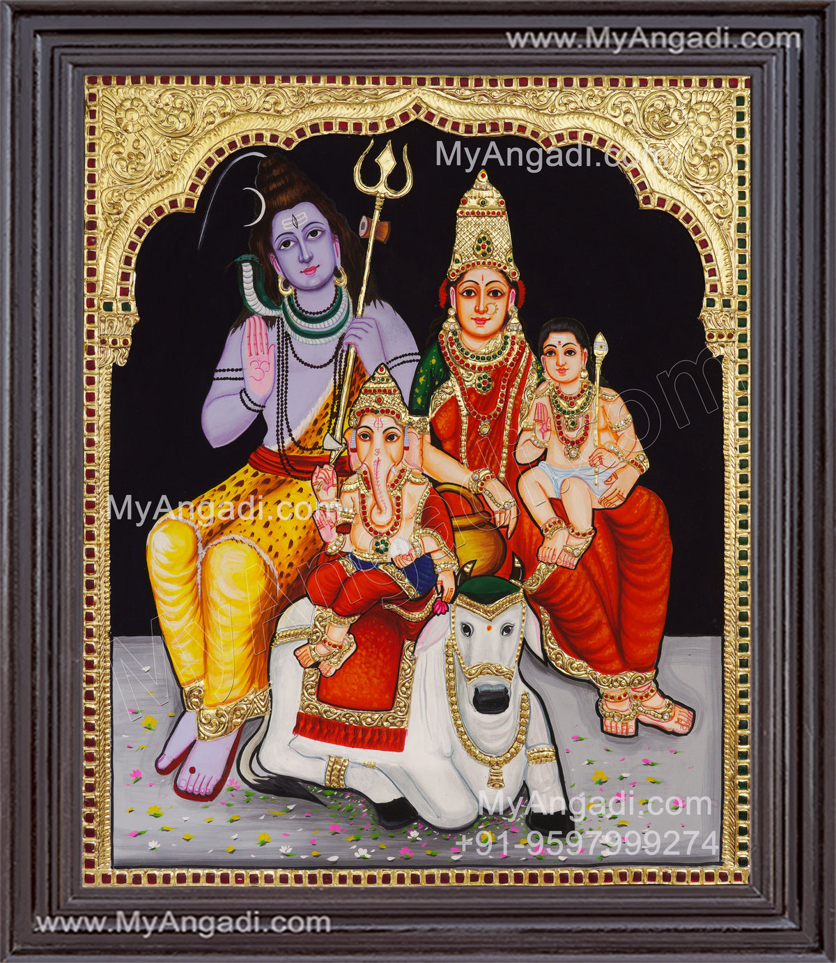 Shivan Parivar Tanjore Painting