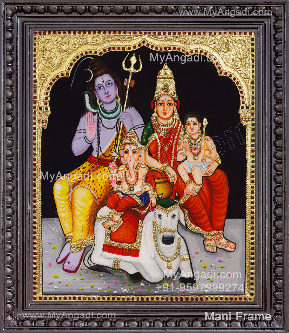 Shivan Parivar Tanjore Painting