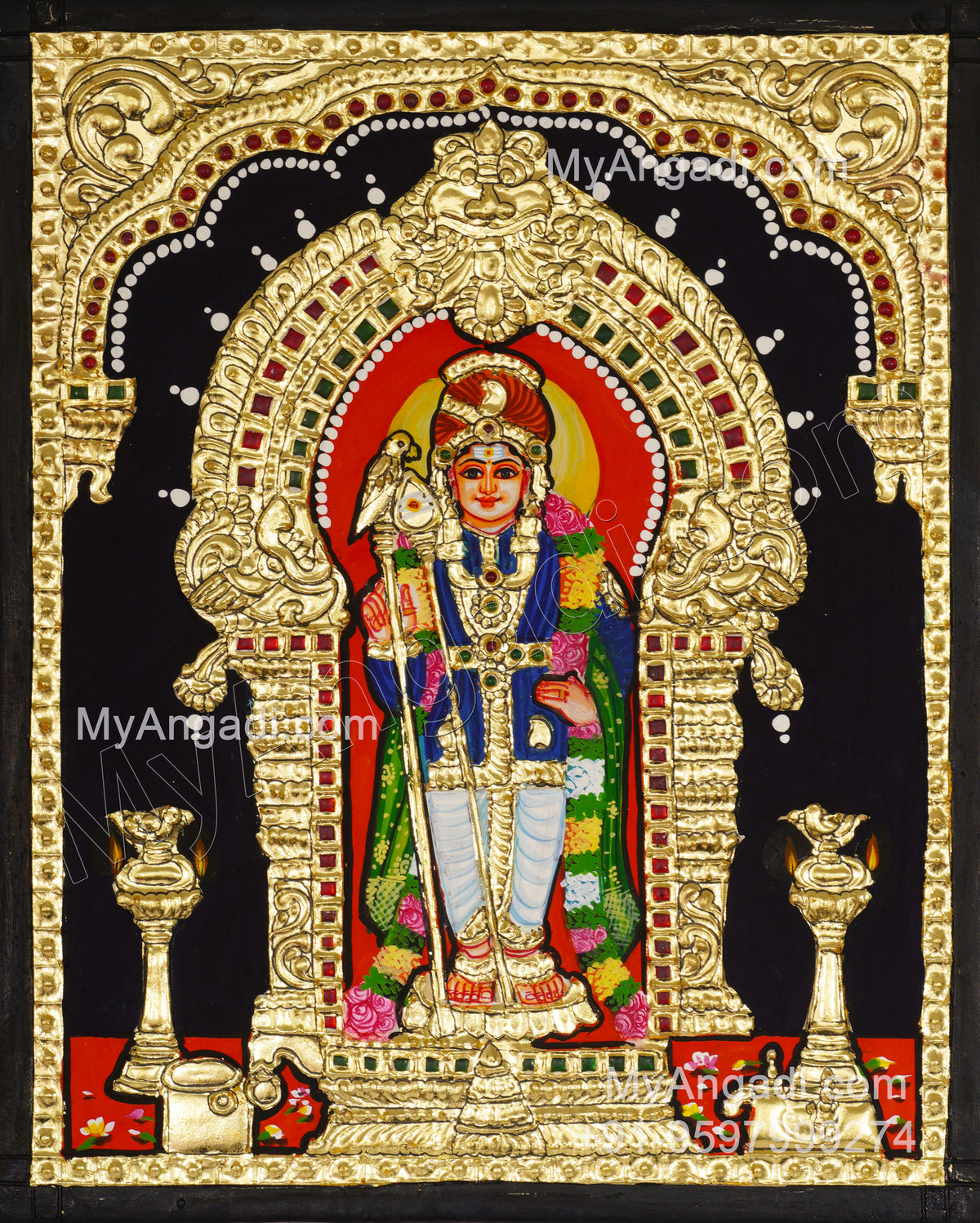 PalaniMurugan Tanjore Painting