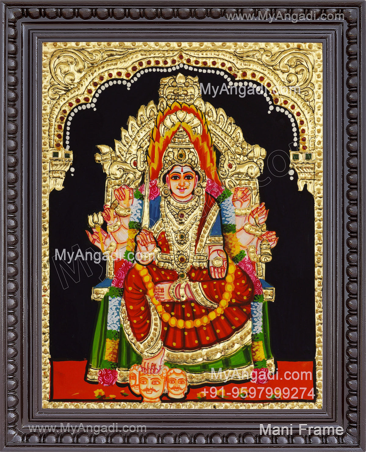 Samayapura Mariamman Tanjore Painting