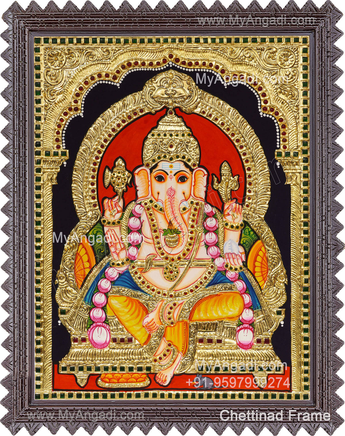 Ganesha Tajore Painting