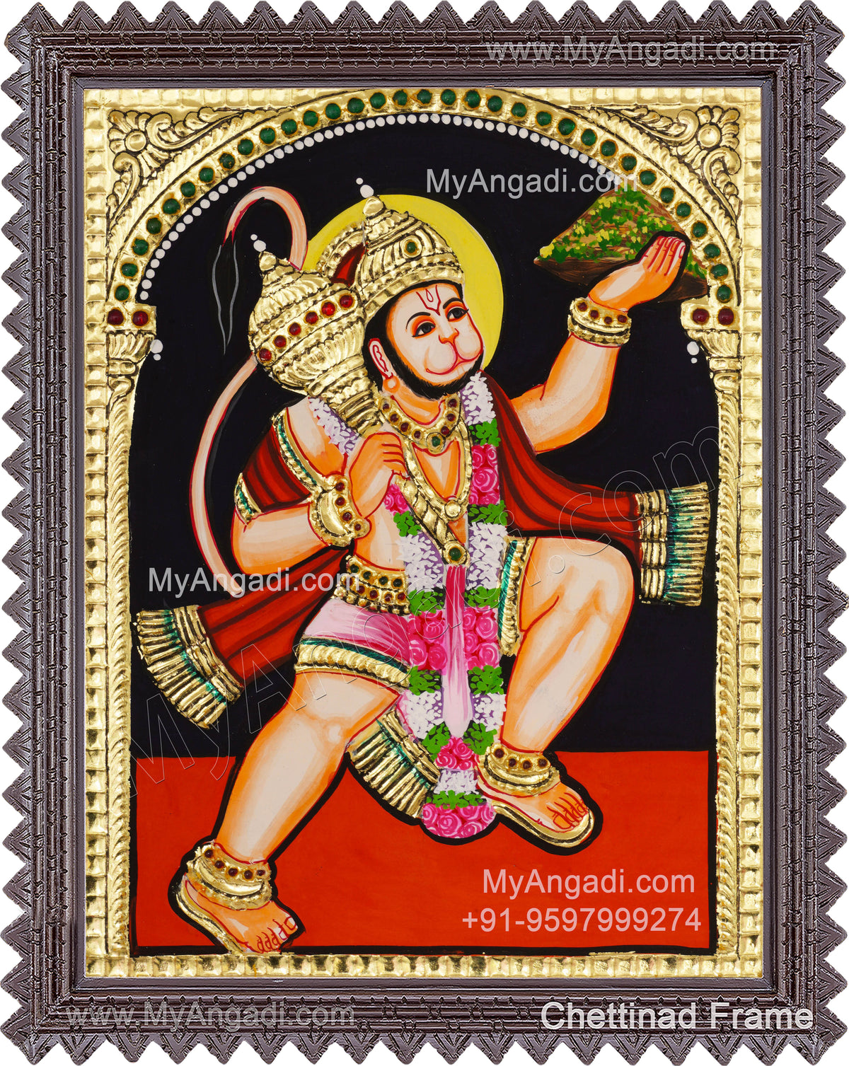 Hanuman Tanjore Painting