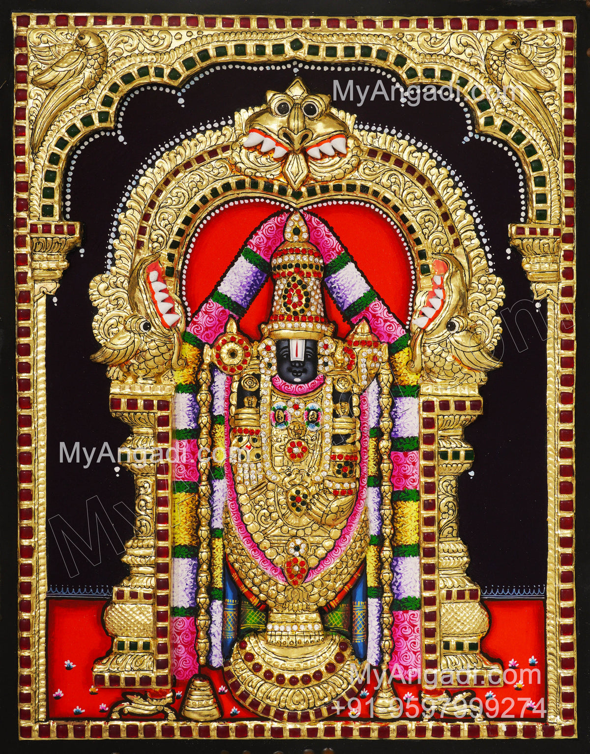 Balaji 3d Tanjore Painting