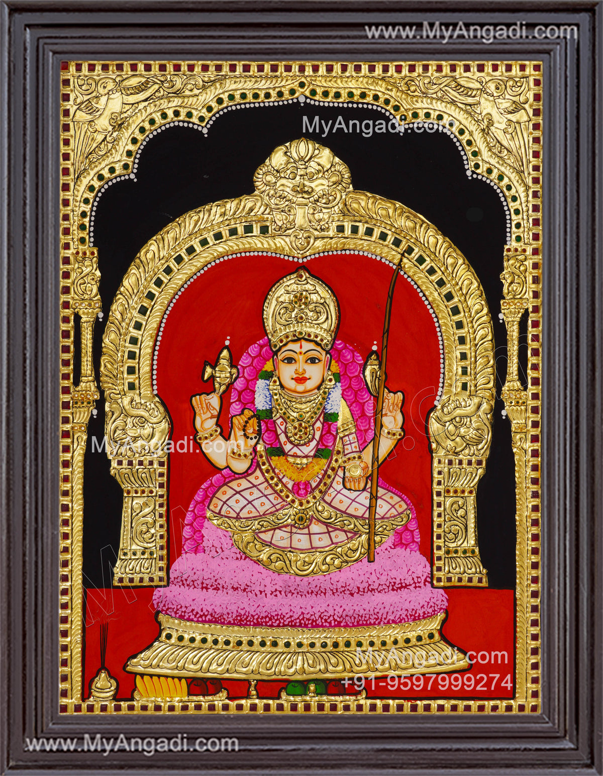 Agni Amman Tanjore Painting