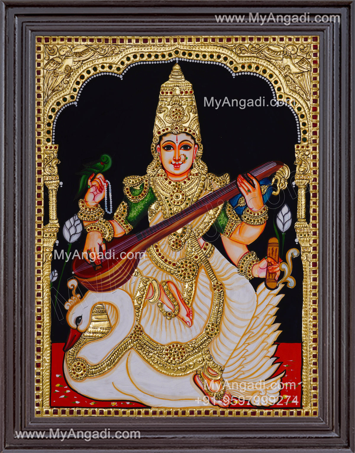Saraswathi Tanjore Painting