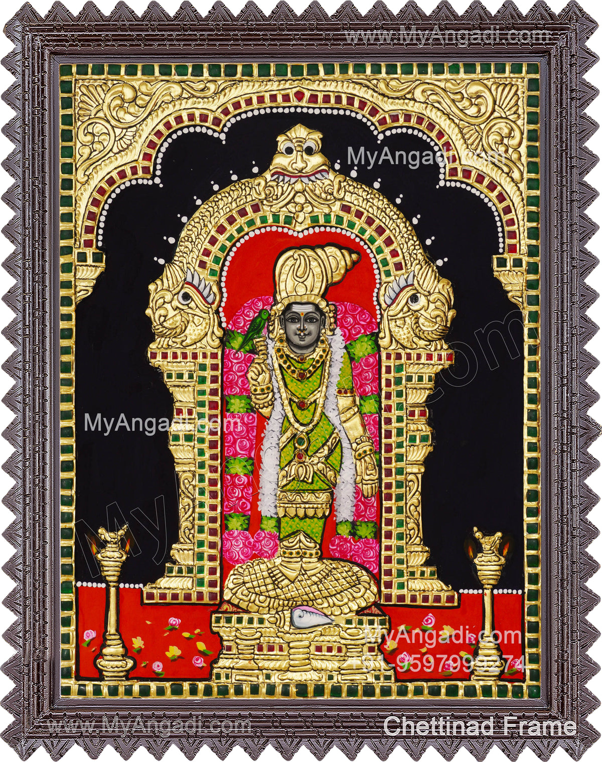 Meenakshi Amman Tanjore Painting