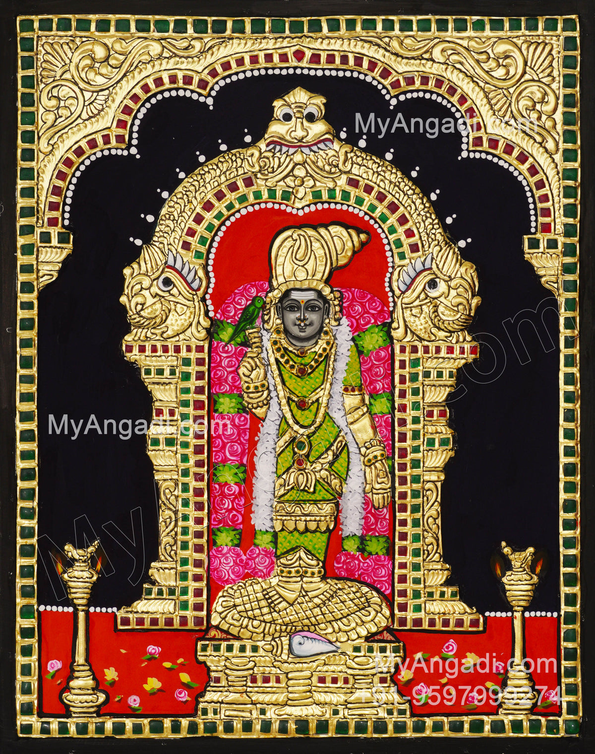 Meenakshi Amman Tanjore Painting