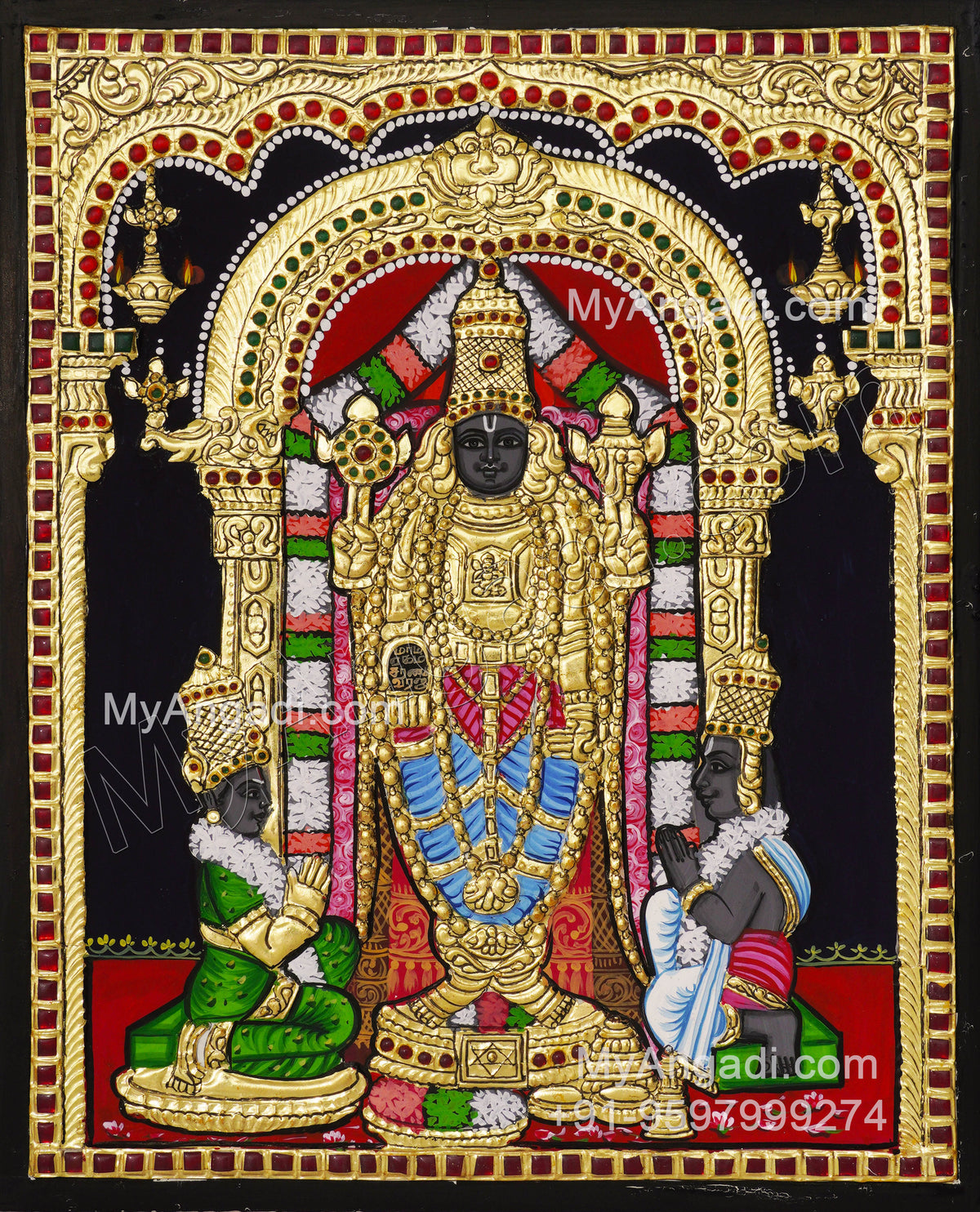Uppiliappan / Oppiliyappan Tanjore Painting