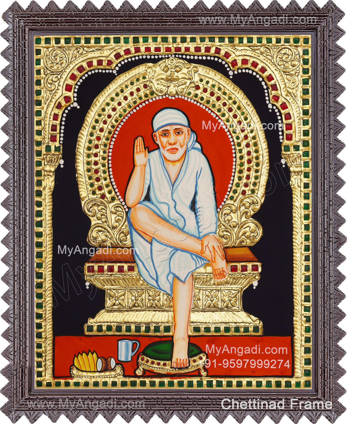 Saibaba Tanjore Painting
