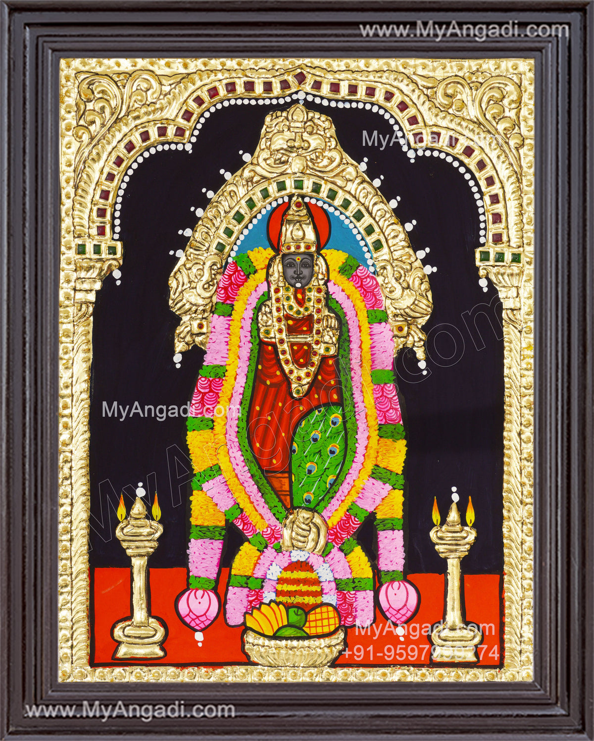 Adhi Parasakthi Amman Tanjore Painting
