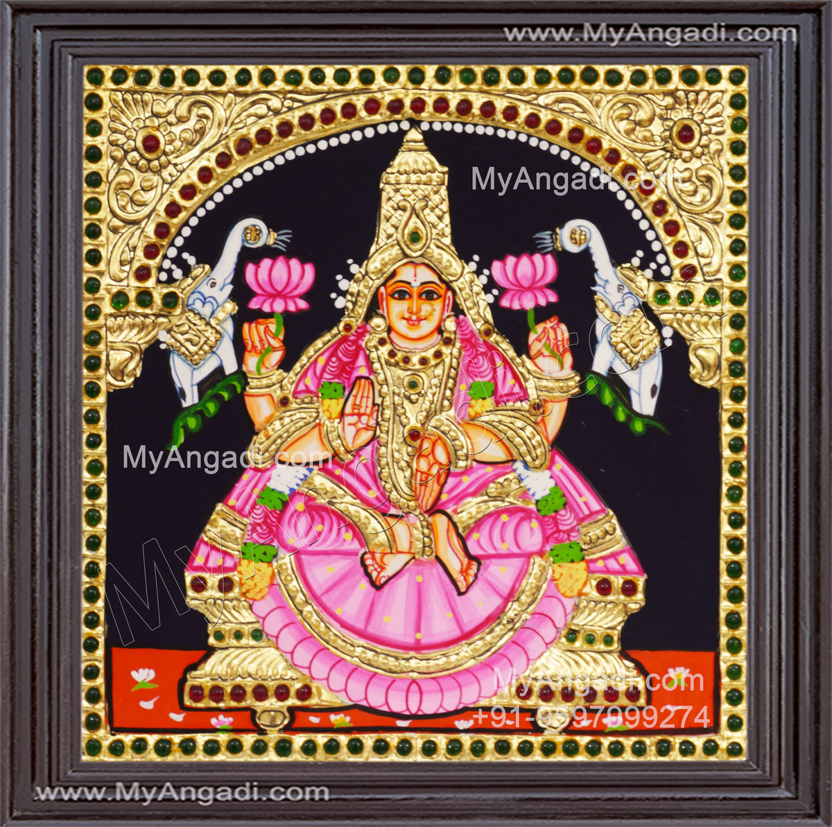Gajalakshmi Tanjore Painting
