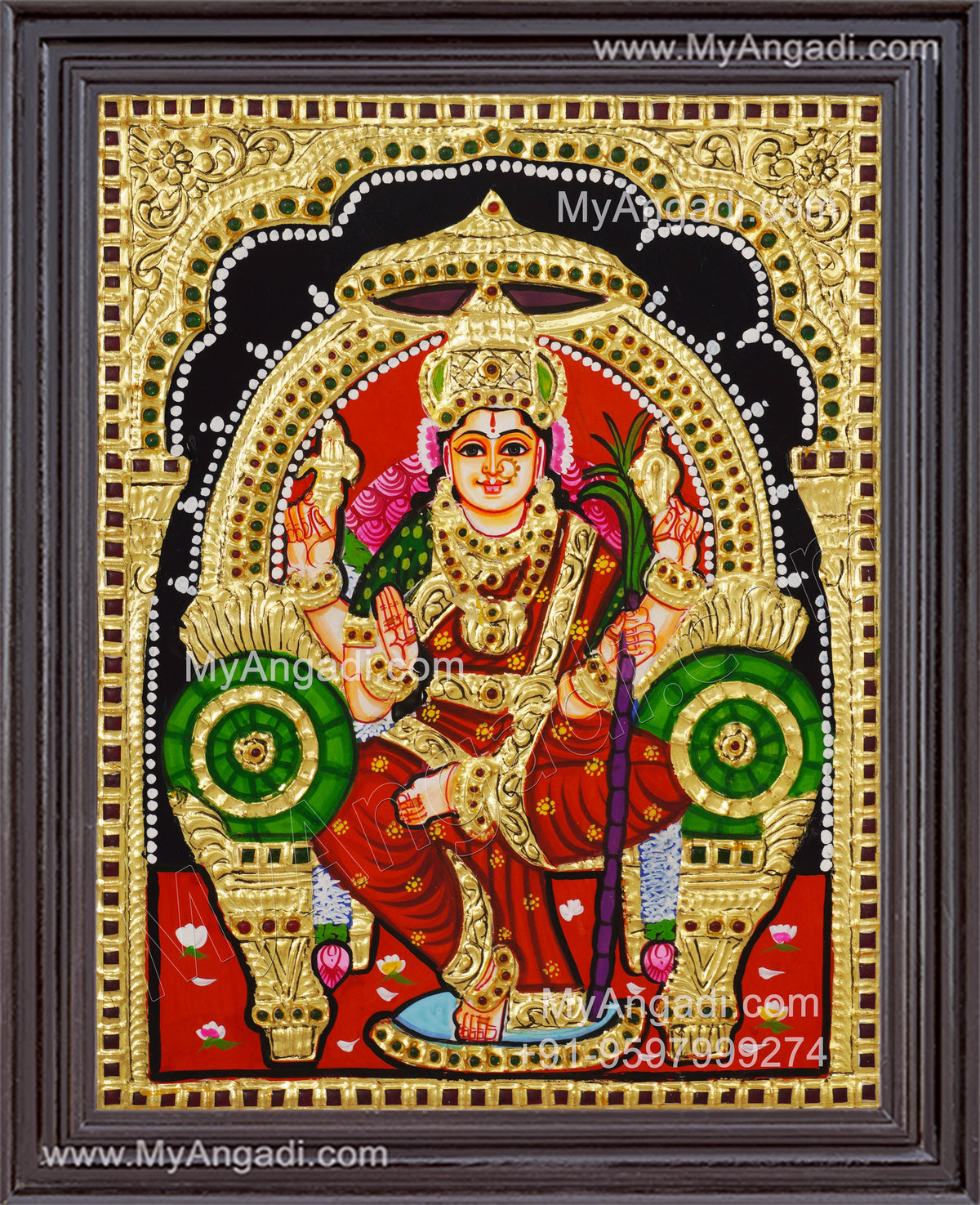 Kamatchi Amman Tanjore Painting