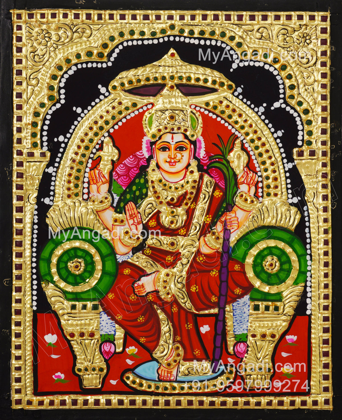 Kamatchi Amman Tanjore Painting