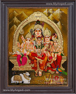 Lord Shiva Family Tanjore Painting