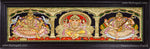 3 Panel Ganesha Lakshmi Saraswathi Tanjore Painting