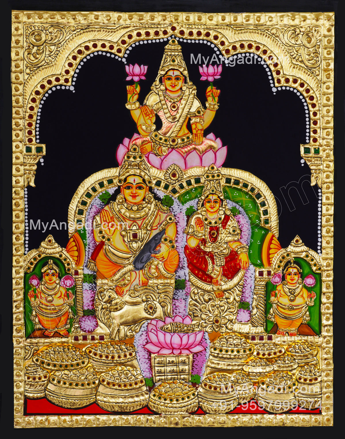 Kuber Lakshmi Tanjore Painting