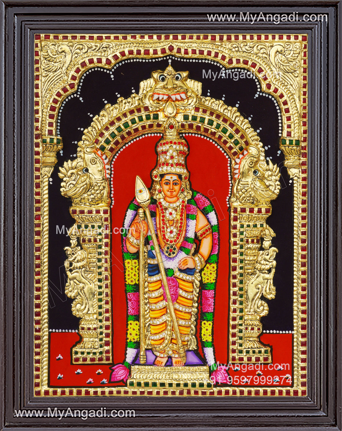Murugan 3d Tanjore Painting