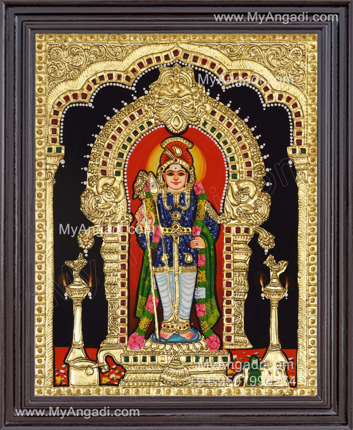 Raja Alangara Murugar Tanjore Painting